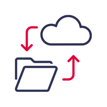 Icon Ribungslos in die Cloud